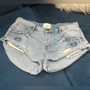 OneTeaspoon Bandits Ripped Jean Shorts